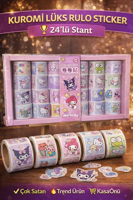 KUROMİLİ LÜKS RULO STİCKER / 24LÜ PAKET